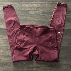 Lululemon Maroon Leggings | 6